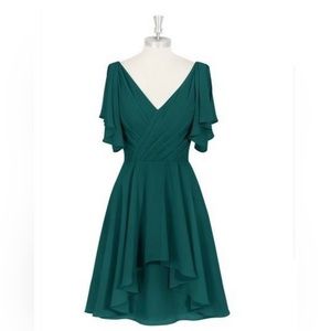 Azazie Ayana Dress in Peacock Color, Size A8